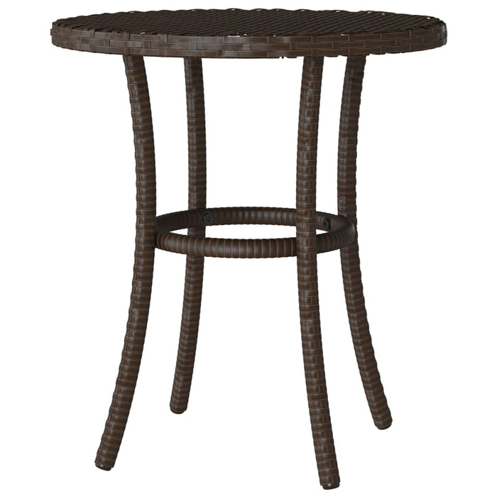 Set bistro cu perne, 3 piese, maro, poliratan - WALTI WALTI