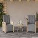 Set bistro cu perne, 3 piese, bej combinat, poliratan - WALTI WALTI