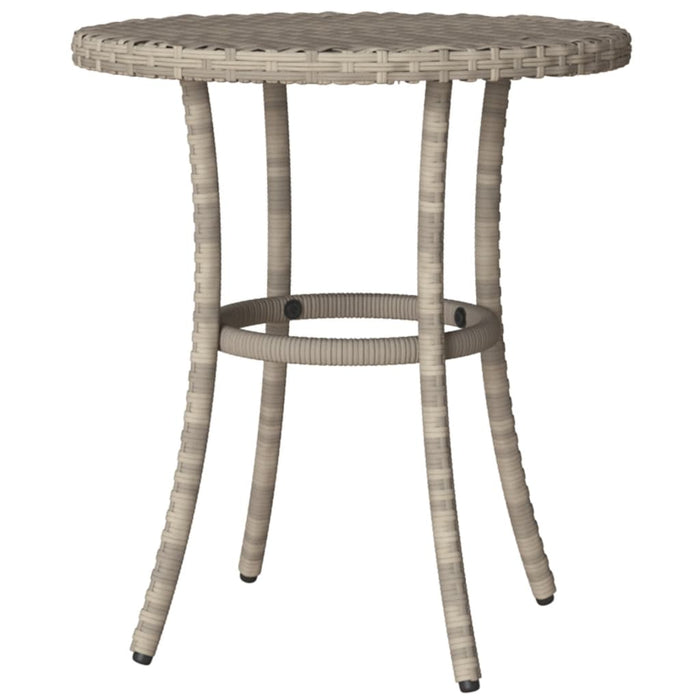 Set bistro cu perne, 3 piese, gri deschis, poliratan - WALTI WALTI