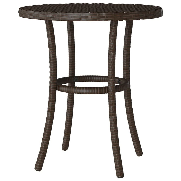 Set bistro cu perne, 3 piese, maro, poliratan - WALTI WALTI