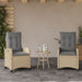 Set bistro cu perne, 3 piese, bej combinat, poliratan - WALTI WALTI