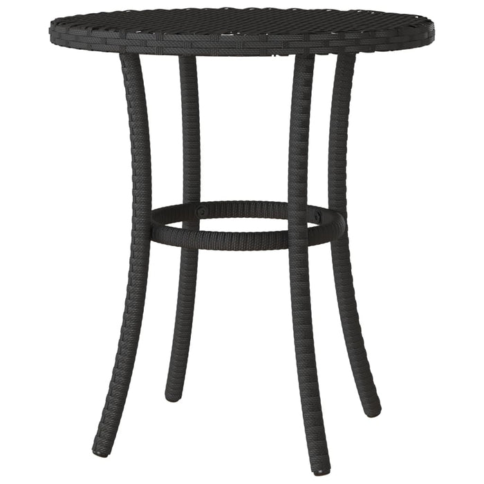 Set bistro cu perne, 3 piese, negru, poliratan - WALTI WALTI