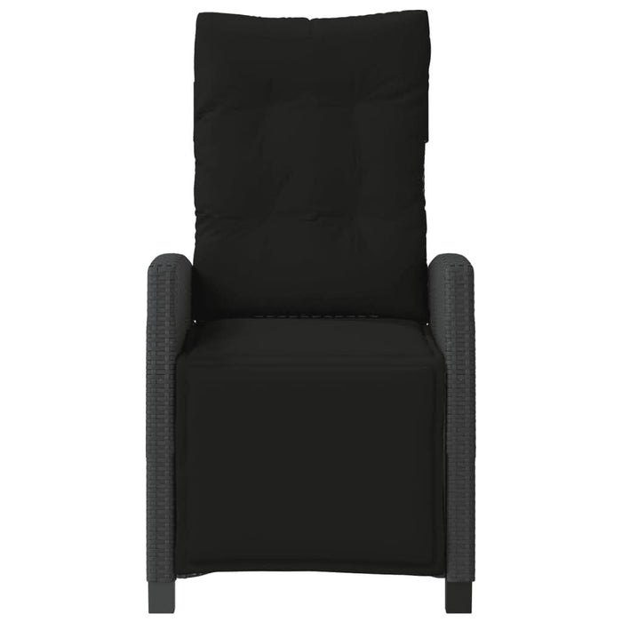 Set bistro cu perne, 3 piese, negru, poliratan - WALTI WALTI