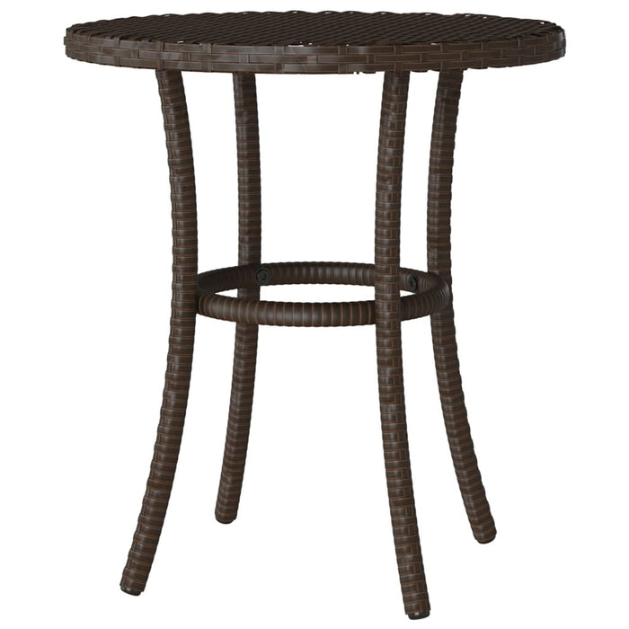 Set bistro cu perne, 3 piese, maro, poliratan - WALTI WALTI