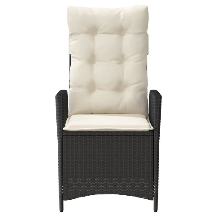 Set bistro cu perne, 3 piese, negru, poliratan - WALTI WALTI