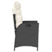 Set bistro cu perne, 3 piese, negru, poliratan - WALTI WALTI