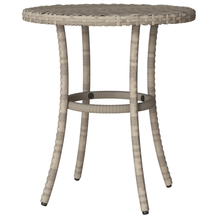 Set bistro cu perne, 3 piese, gri deschis, poliratan - WALTI WALTI