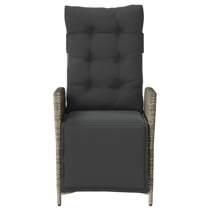 Scaun de grădină rabarabil cu suport picioare,2 buc., poliratan - WALTI WALTI