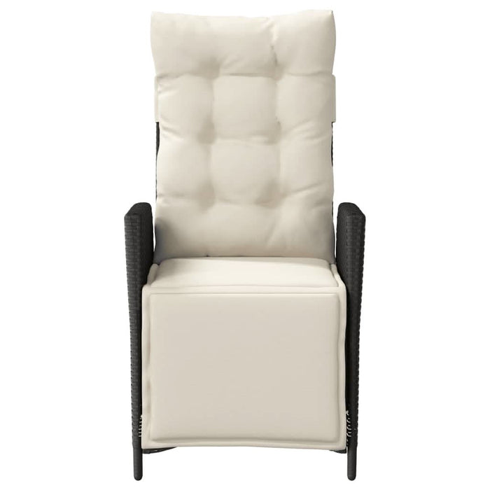 Set bistro cu perne, 3 piese, negru, poliratan - WALTI WALTI
