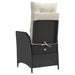 Set bistro cu perne, 3 piese, negru, poliratan - WALTI WALTI