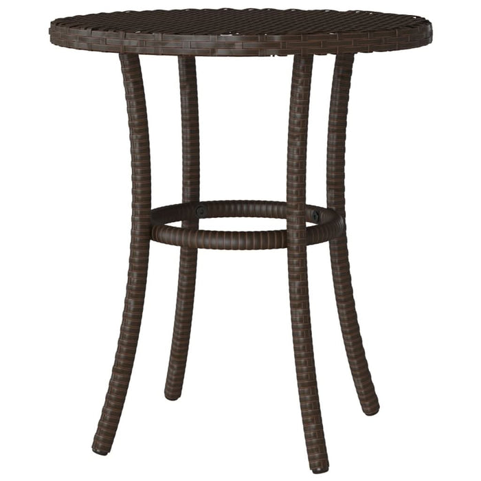 Set bistro cu perne, 3 piese, maro, poliratan - WALTI WALTI