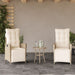 Set bistro cu perne, 3 piese, bej, poliratan - WALTI WALTI