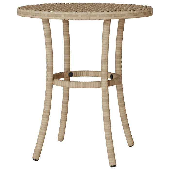 Set bistro cu perne, 3 piese, bej combinat, poliratan - WALTI WALTI
