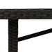 Masă grădină blat din lemn acacia, negru 190x80x74 cm poliratan - WALTI WALTI