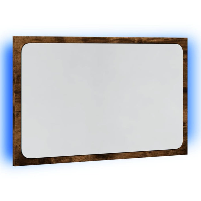 Oglindă de baie LED, stejar sonoma, 60x8,5x38 cm lemn prelucrat - WALTI WALTI