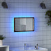 Oglindă de baie LED, stejar sonoma, 60x8,5x38 cm lemn prelucrat - WALTI WALTI