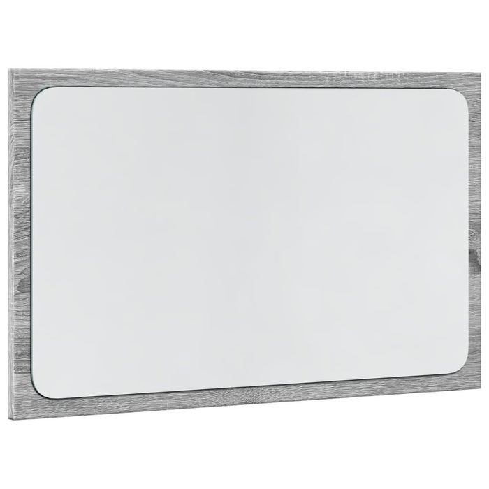 Oglindă de baie LED, gri sonoma, 60x8,5x38 cm lemn prelucrat - WALTI WALTI