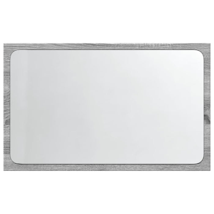 Oglindă de baie LED, gri sonoma, 60x8,5x38 cm lemn prelucrat - WALTI WALTI