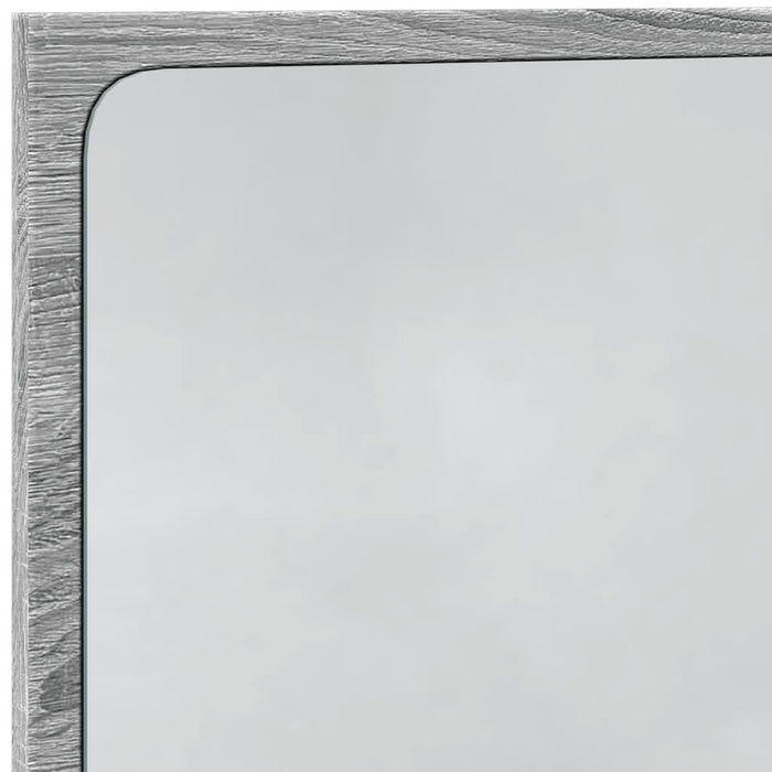 Oglindă de baie LED, gri sonoma, 60x8,5x38 cm lemn prelucrat - WALTI WALTI