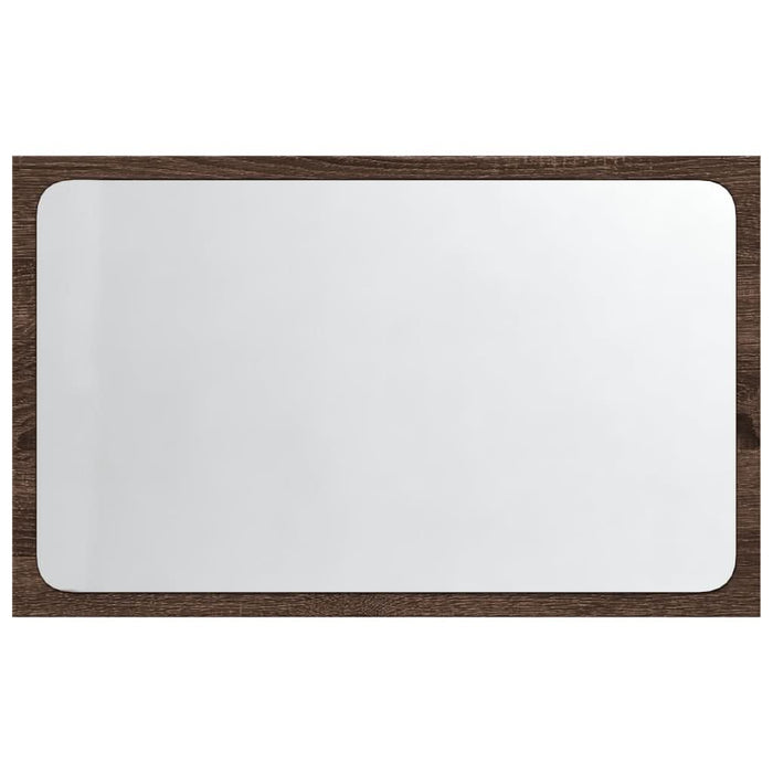 Oglindă de baie LED, stejar maro, 60x8,5x38 cm lemn prelucrat - WALTI WALTI