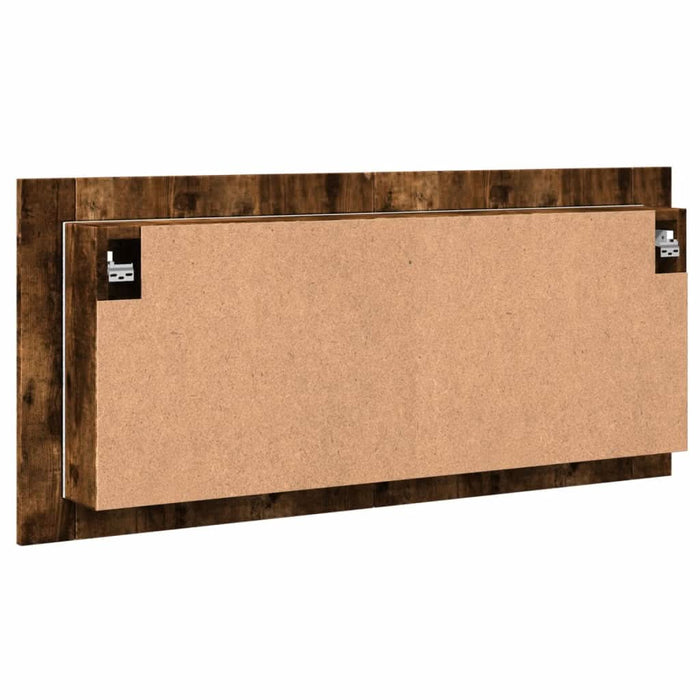 Dulap de baie cu oglindă și LED, stejar fumuriu, 100x12x45 cm - WALTI WALTI