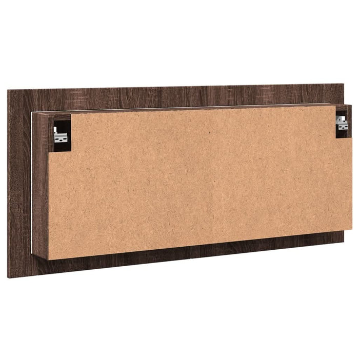 Dulap de baie cu oglindă și LED, stejar maro, 100x12x45 cm - WALTI WALTI