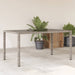 Masă de grădină cu blat din sticlă gri, 150x90x75 cm, poliratan - WALTI WALTI