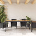 Masă grădină, blat din lemn acacia negru 190x90x75 cm poliratan - WALTI WALTI