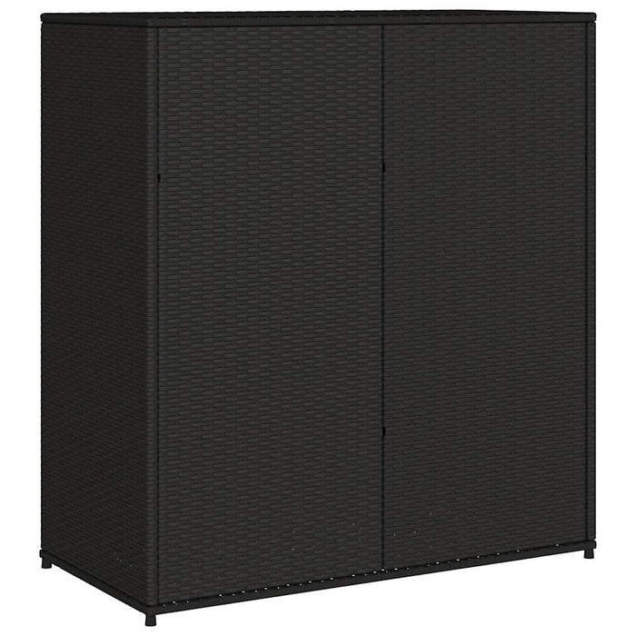 Dulap depozitare de grădină, negru, 105x55x113 cm, poliratan - WALTI WALTI