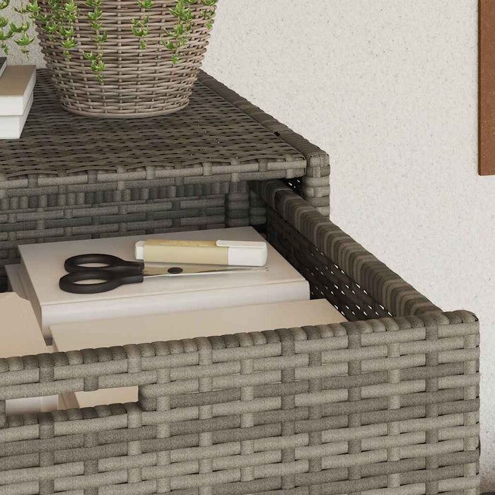 Dulap depozitare de grădină, gri, 105x55x113 cm, poliratan - WALTI WALTI