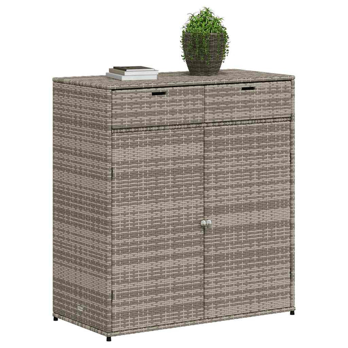 Dulap depozitare de grădină, gri, 105x55x113 cm, poliratan - WALTI WALTI