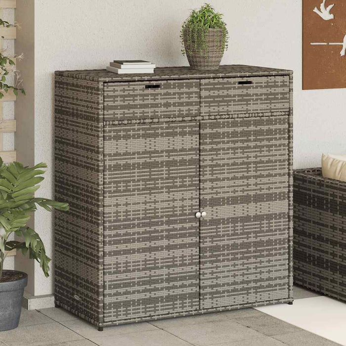 Dulap depozitare de grădină, gri, 105x55x113 cm, poliratan - WALTI WALTI
