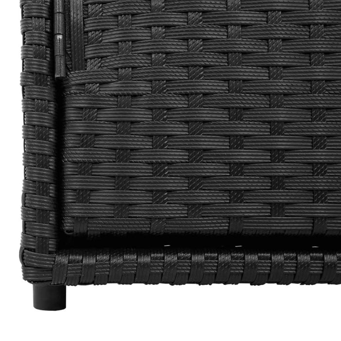 Dulap depozitare de grădină, negru, 110x55x60,5 cm, poliratan - WALTI WALTI