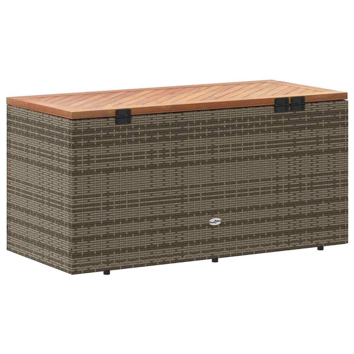 Ladă depozitare grădină gri 110x50x54 cm lemn acacia poliratan - WALTI WALTI
