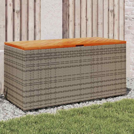Ladă depozitare grădină gri 110x50x54 cm lemn acacia poliratan - WALTI WALTI