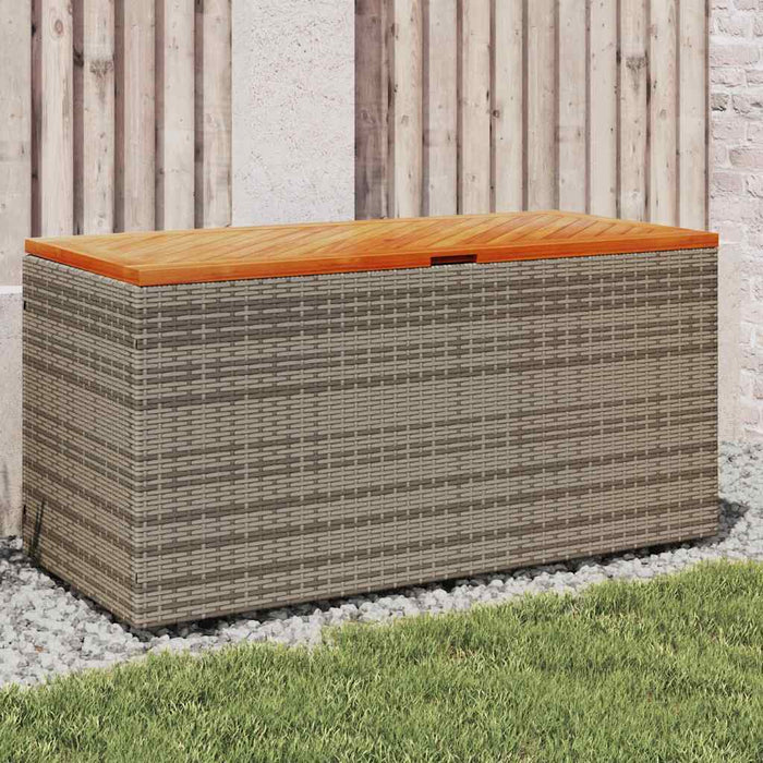 Ladă depozitare grădină gri 110x50x54 cm lemn acacia poliratan - WALTI WALTI