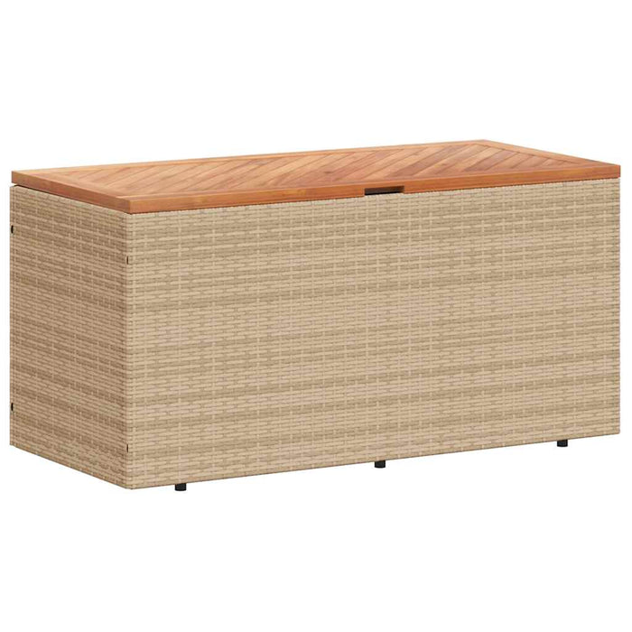 Cutie depozitare grădină bej 110x50x54 cm lemn acacia poliratan - WALTI WALTI