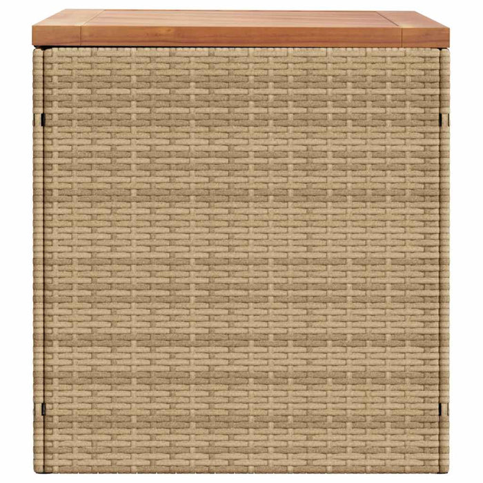 Cutie depozitare grădină bej 110x50x54 cm lemn acacia poliratan - WALTI WALTI