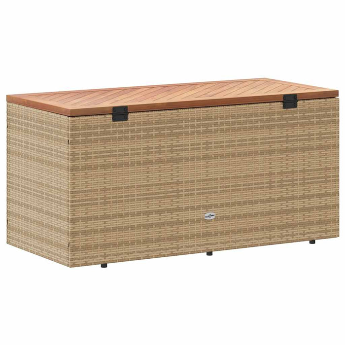 Cutie depozitare grădină bej 110x50x54 cm lemn acacia poliratan - WALTI WALTI