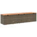 Ladă depozitare grădină gri 220x50x54 cm poliratan lemn acacia - WALTI WALTI