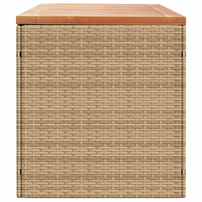 Cutie depozitare grădină bej 220x50x54 cm lemn acacia poliratan - WALTI WALTI