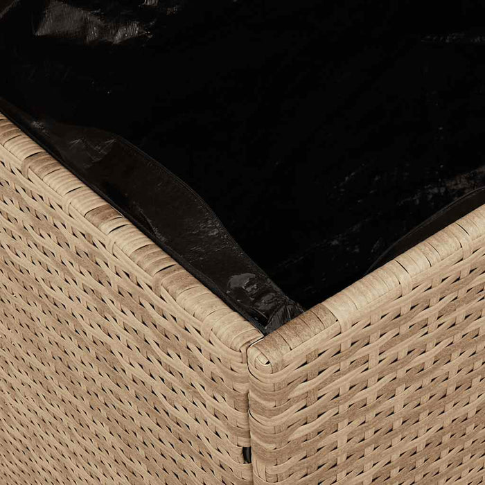 Cutie depozitare grădină bej 220x50x54 cm lemn acacia poliratan - WALTI WALTI