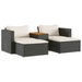 Set mobilier de grădină cu perne, 5 piese,poliratan/lemn acacia - WALTI WALTI