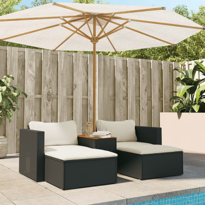 Set mobilier de grădină cu perne, 5 piese,poliratan/lemn acacia - WALTI WALTI