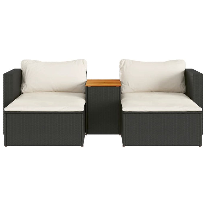 Set mobilier de grădină cu perne, 5 piese,poliratan/lemn acacia - WALTI WALTI