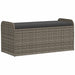 Bancă de depozitare cu pernă, gri, 115x51x52 cm, poliratan - WALTI WALTI