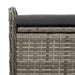 Bancă de depozitare cu pernă, gri, 115x51x52 cm, poliratan - WALTI WALTI