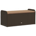 Bancă de depozitare cu pernă, maro, 115x51x52 cm, poliratan - WALTI WALTI