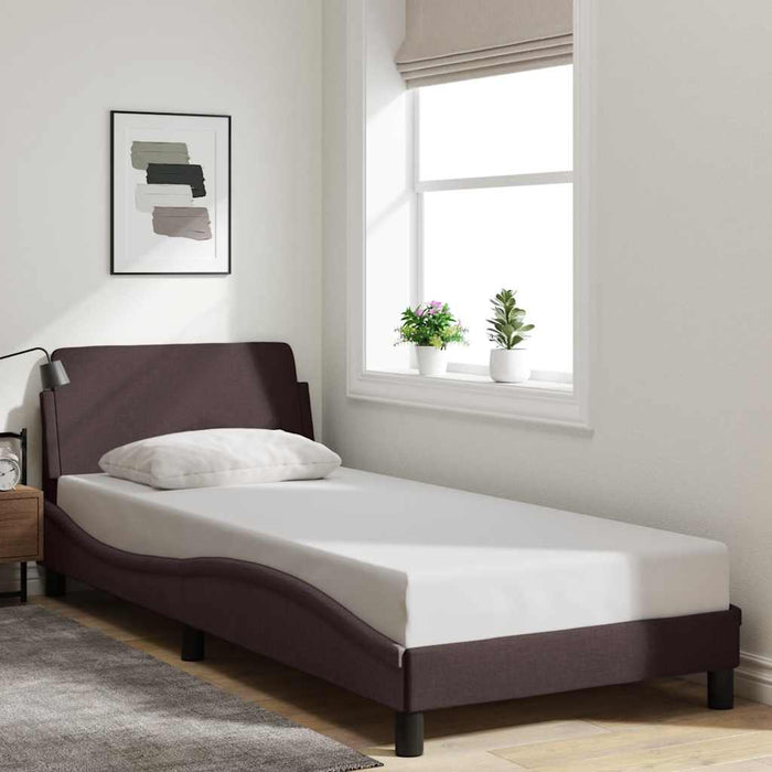 Cadru de pat, Dover, maro închis, 90x190 cm, textil - WALTI WALTI