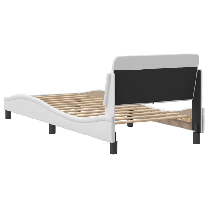 Cadru de pat cu tăblie, alb, 90x190 cm, piele ecologică - WALTI WALTI